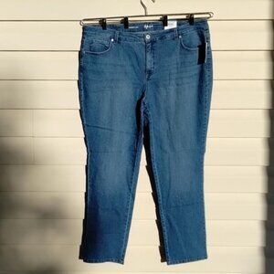 20W Style&Co Highrise Straight Table Tundra Blue High Rise Stretch Straight Leg